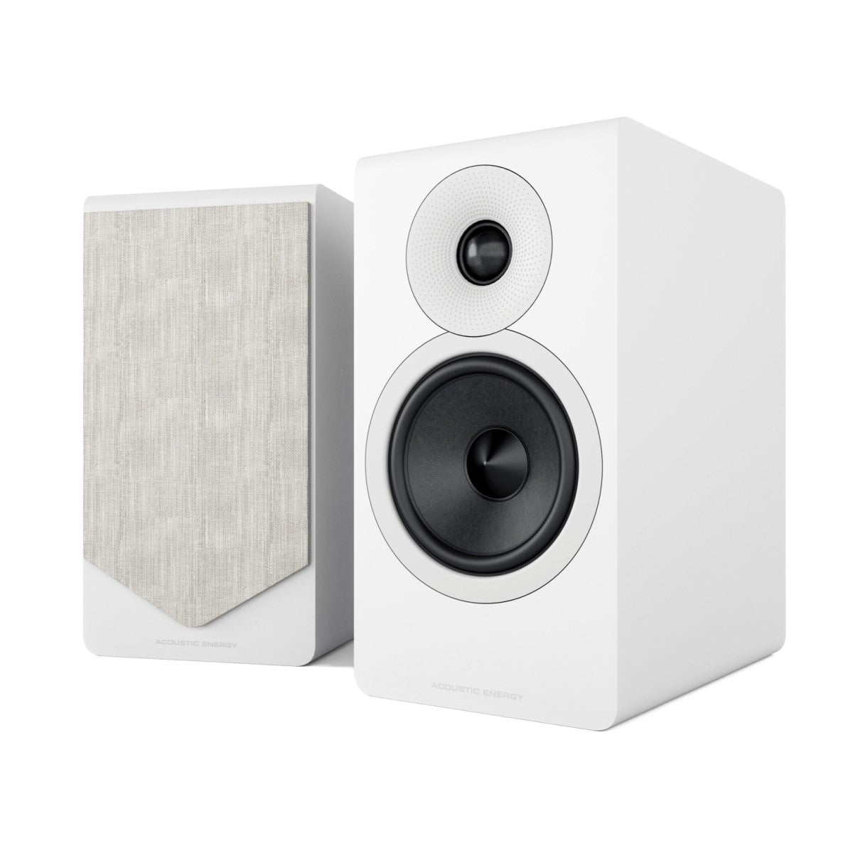 Acoustic Energy AE300 MKII Standmount Speakers Pair Matte White