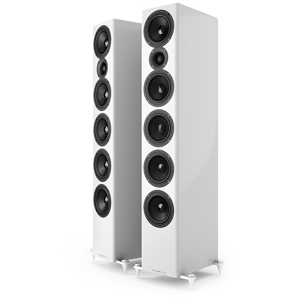 Acoustic Energy AE520 Floorstanding Speakers Pair Piano Gloss White