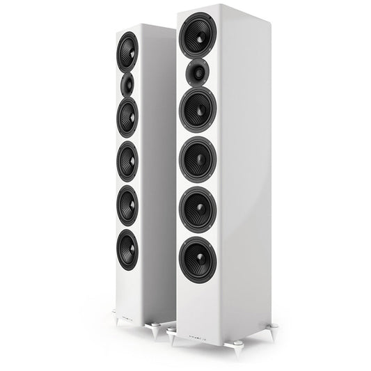Acoustic Energy AE520 Floorstanding Speakers Pair Piano Gloss White