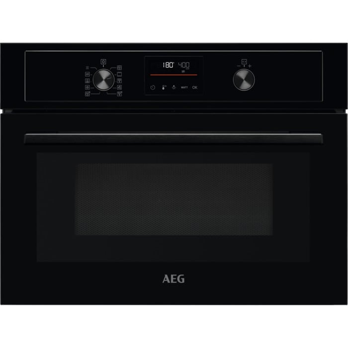 AEG 3000 Series KMX365060B Combi Quick Compact Built In Electric Oven with Microwave Black