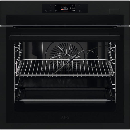 AEG 7000 Series BSE778380T Steam Crisp Electric Single Built In Oven with Touch Controls Black