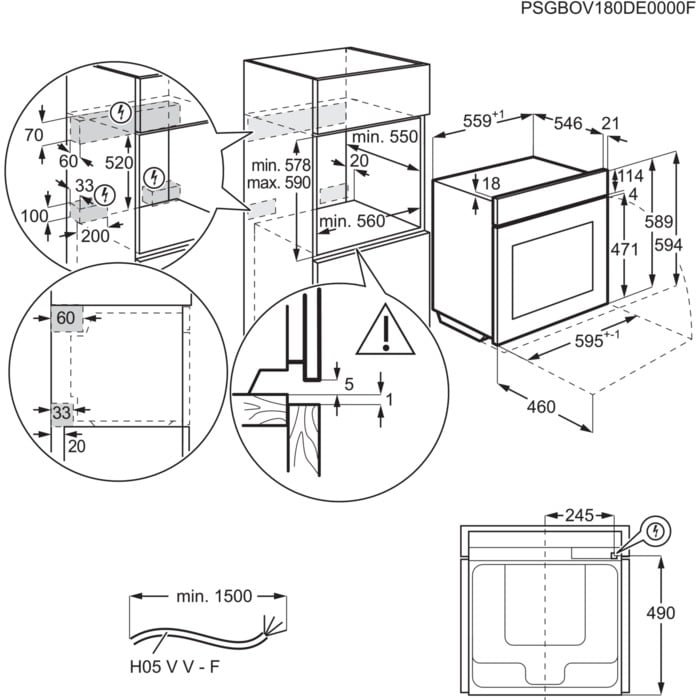 AEG 8000 Series TB8SB731AB Meal Assist with Steam Pro Electric Single Built in Oven with Touch Controls