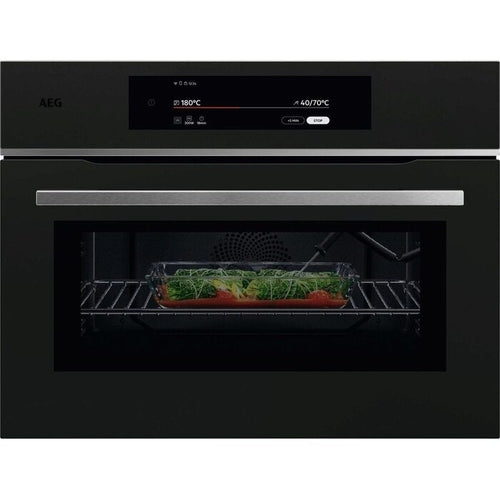 AEG 9000 Series TK9NK821T Compact Built in Microwave Combination Oven Black