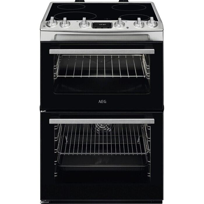 AEG CCX6540ACM 5000 Surround Cook 60cm Freestanding Electric Cooker with Ceramic Hob in Stainless Steel