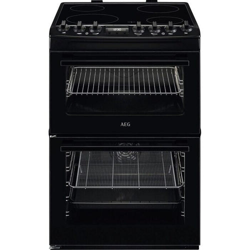 AEG CCX6740ACB 6000 Sreries Steam Bake 60cm Freestanding Electric Cooker with Ceramic Hob in Black