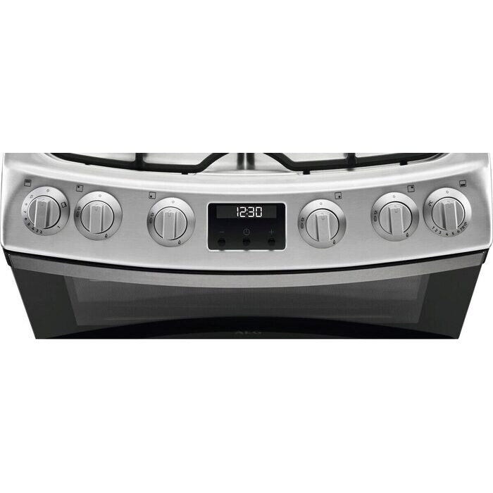 AEG CGB6131ACM 60cm Freestanding Gas Cooker with Double Oven in Stainless Steel