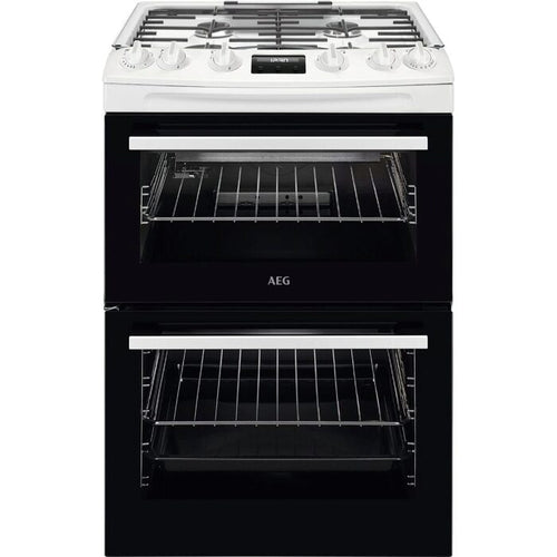 AEG CGX6130ACW 60cm Freestanding Gas Cooker with Double Oven in White