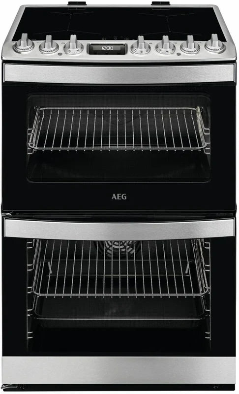 AEG CIB6743ACM 6000 Series Steam Bake 60cm Freestanding Electric Cooker with Induction Hob in Stainless steel