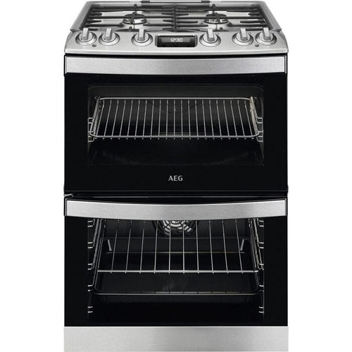 AEG CKB6541ACM 60cm 5000 Series Surround Cook Dual Fuel Freestanding Cooker With Double Oven in Stainless Steel