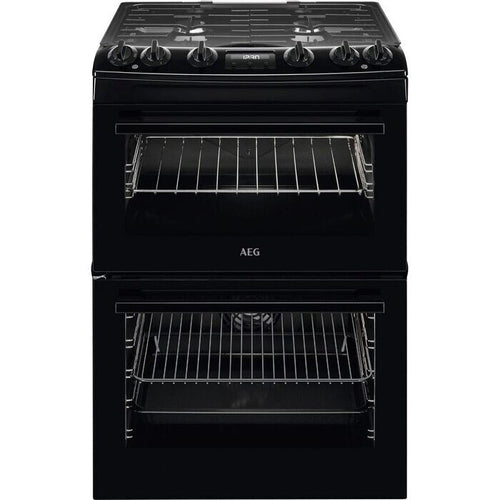 AEG CKX6540ACB 60cm 5000 Series Surround Cook Dual Fuel Freestanding Cooker With Double Oven in Black