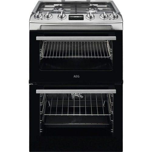 AEG CKX6540ACM 60cm 5000 Series Surround Cook Dual Fuel Freestanding Cooker With Double Oven in Stainless Steel