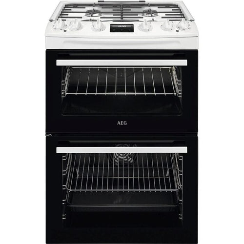 AEG CKX6540ACW 60cm 5000 Series Surround Cook Dual Fuel Freestanding Cooker With Double Oven in White