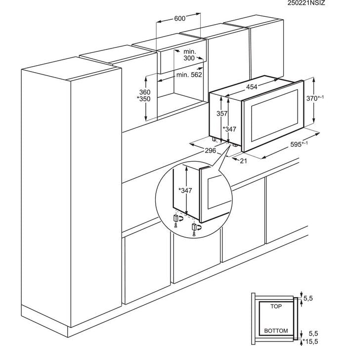 AEG OB6GM171SB 17L Built In Microwave Oven With Grill Black