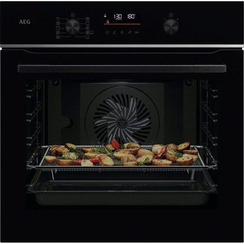 AEG TS6PB521AB Electric Built in Single Oven with Retractable Dials Black