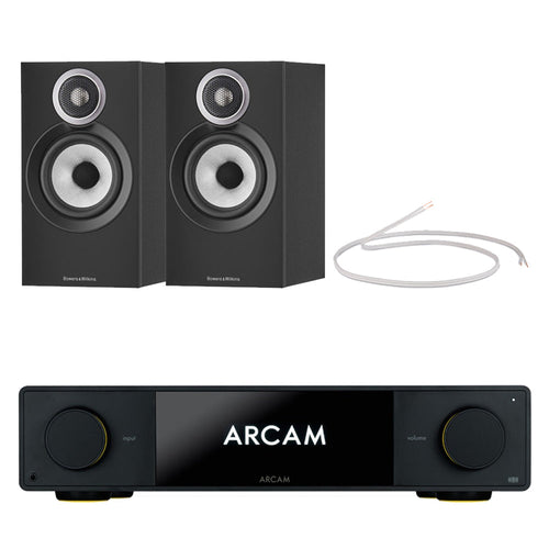 Arcam Radia SA35 Streaming Integrated Amplifier with Bowers and Wilkins 607 S3 Bookshelf Speakers Pair Black HiFi Package