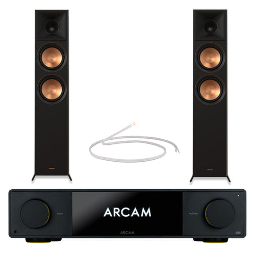 Arcam Radia SA35 Streaming Integrated Amplifier with Klipsch RP-6000F II Floorstanding Speakers Pair Black HiFi Package