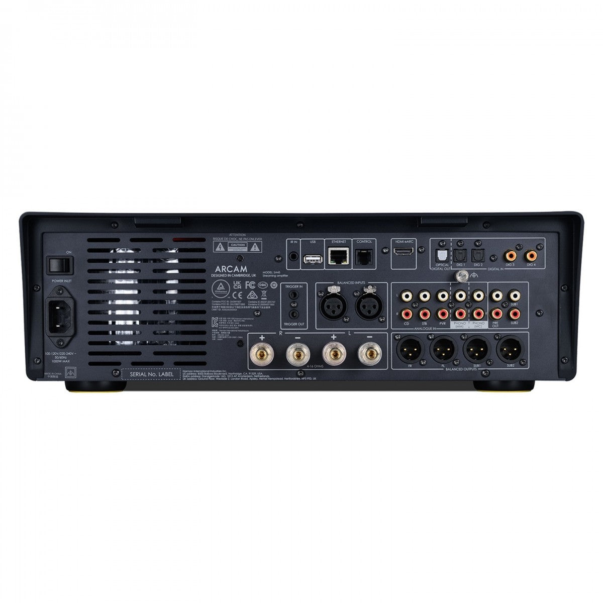 Arcam Radia SA45 Streaming Integrated Amplifier with Bowers and Wilkins 606 S3 Bookshelf Speakers Pair Black HiFi Package