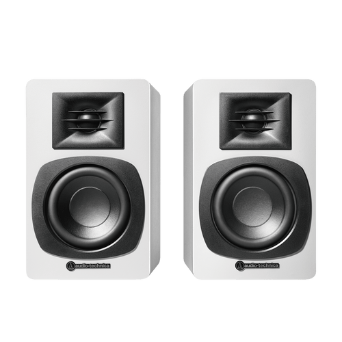 Audio Technica AT-SP3X Powered Bookshelf Speakers with Bluetooth White