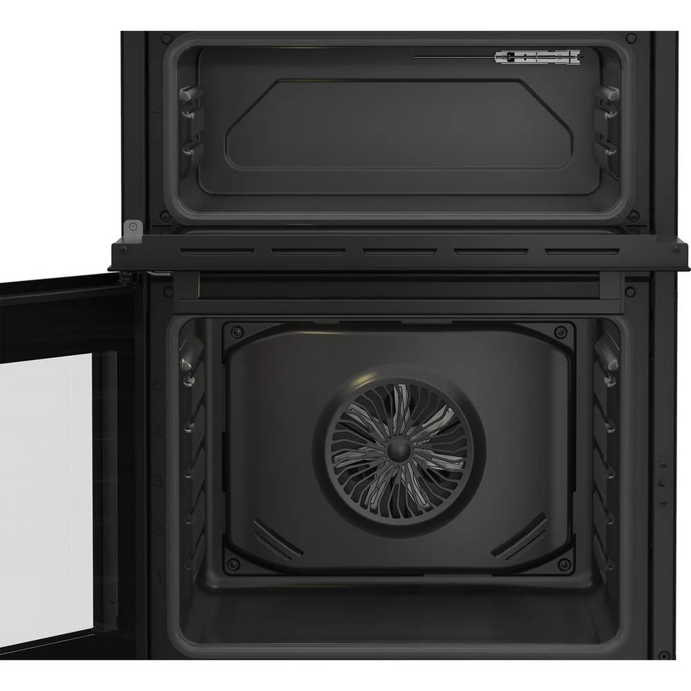 Beko EDC6731K 60cm Double Oven Electric Cooker with Vitroceramic Hob Black