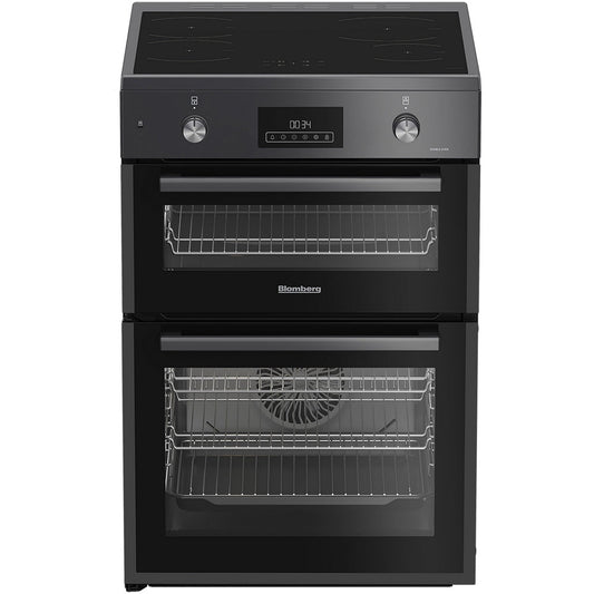 Blomberg HIRN651N 60cm Double Oven Electric Cooker with Induction Hob in Anthracite