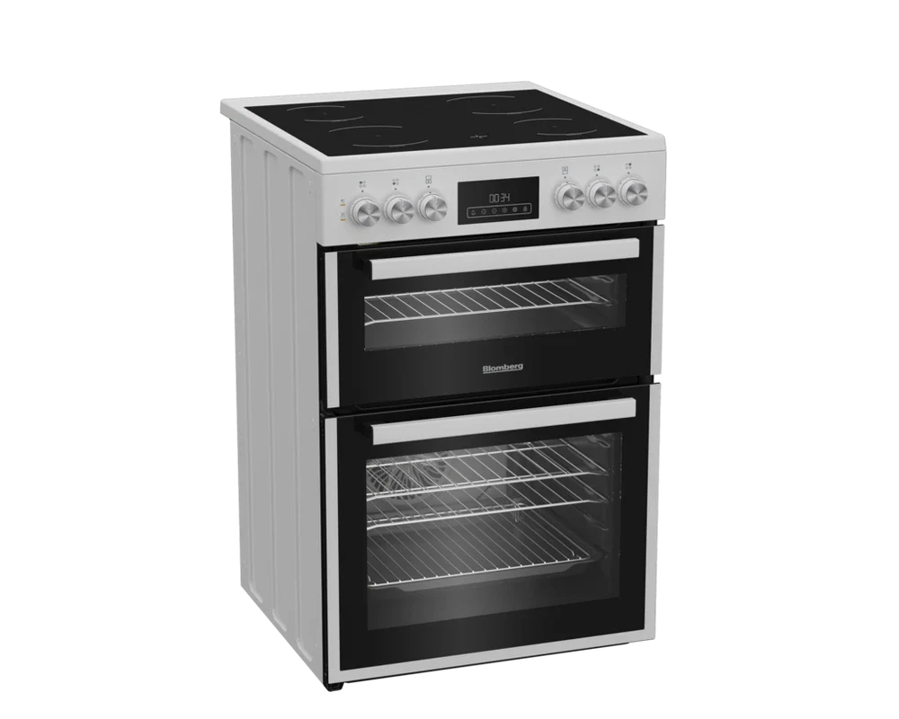 Blomberg HKRN651W 60cm Double Oven Electric Cooker with Vitroceramic Hob White