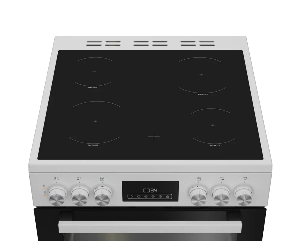 Blomberg HKRN651W 60cm Double Oven Electric Cooker with Vitroceramic Hob White