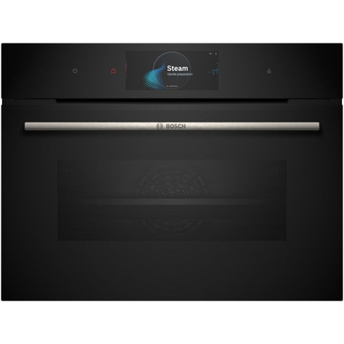 Bosch CSG7584B1 Series 8 47L Built-in compact oven with Steam Function Black - A+ Rated