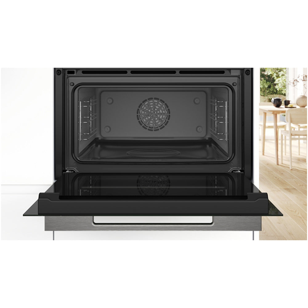 Bosch CSG7584B1 Series 8 47L Built-in compact oven with Steam Function Black - A+ Rated
