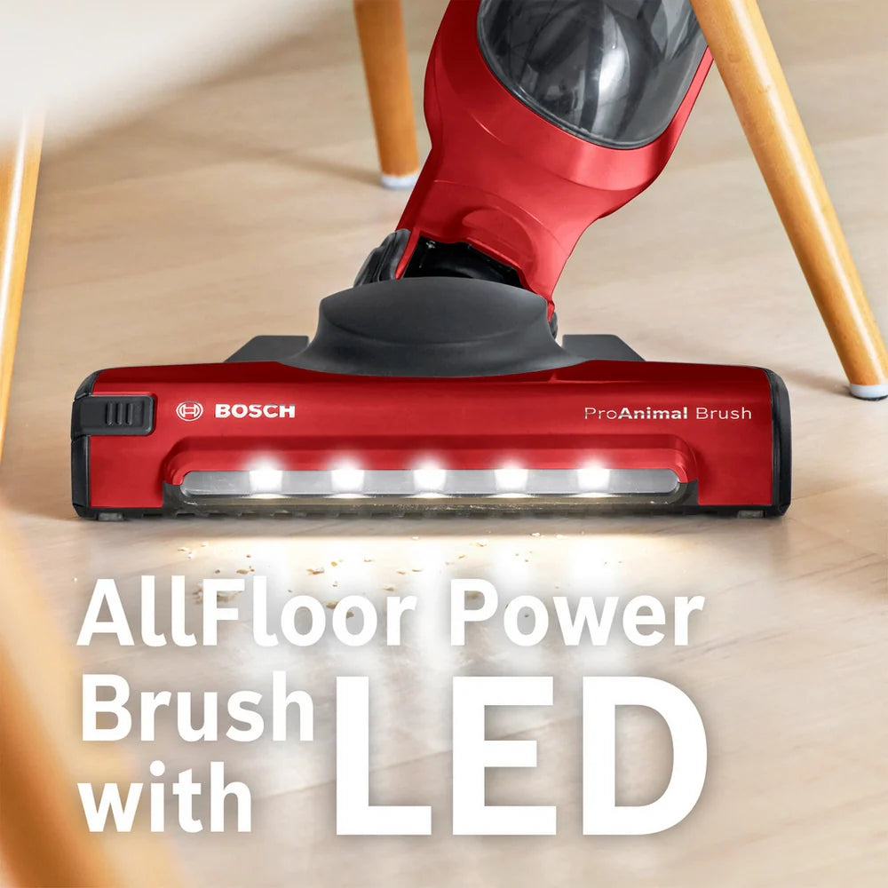 Bosch Flexxo Gen2 Series 4 ProAnimal 2 in 1 BBH3ZOOGB Cordless Vacuum Cleaner up to 55 Minutes Run Time - Red