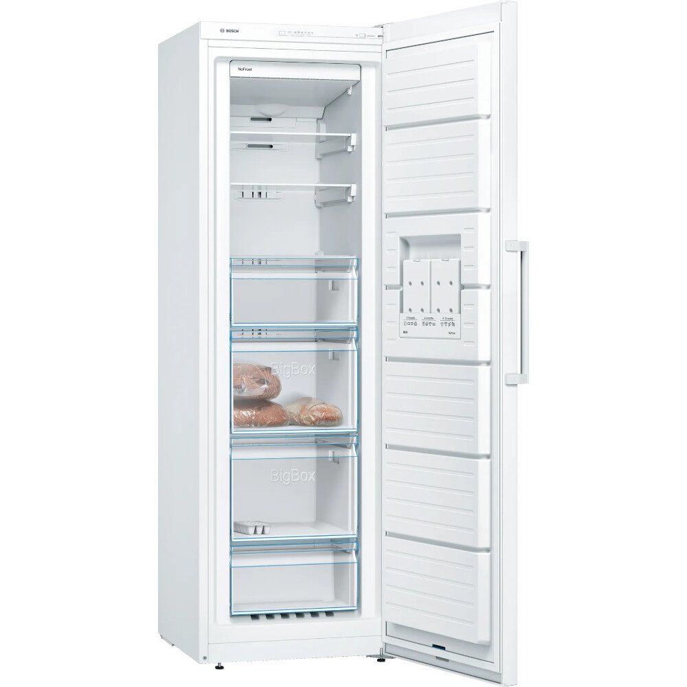 Bosch GSN36VWEPG Series 4 186cm High Freestanding Frost Free Upright Freezer White