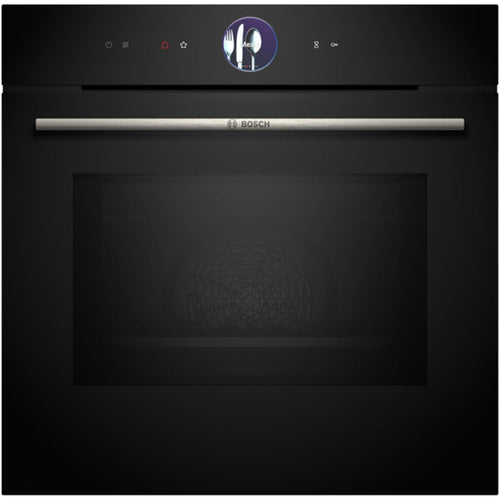 Bosch HMG7764B1B Series 8 Pyrolytic Electric Built in Single Oven with Microwave and Air Fry Function in Black
