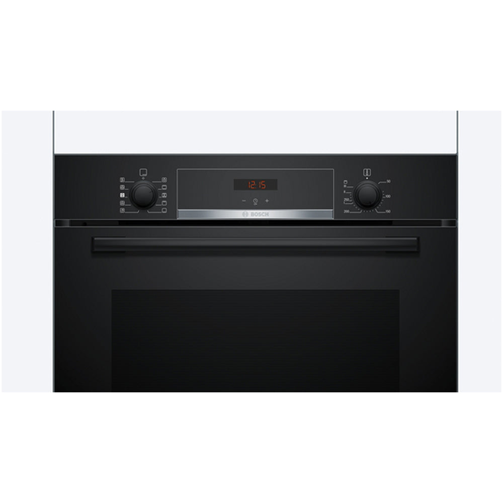 Bosch HQA534BB3B 60cm Series 8 Electric Built in Single Oven with Added Steam Function in Black