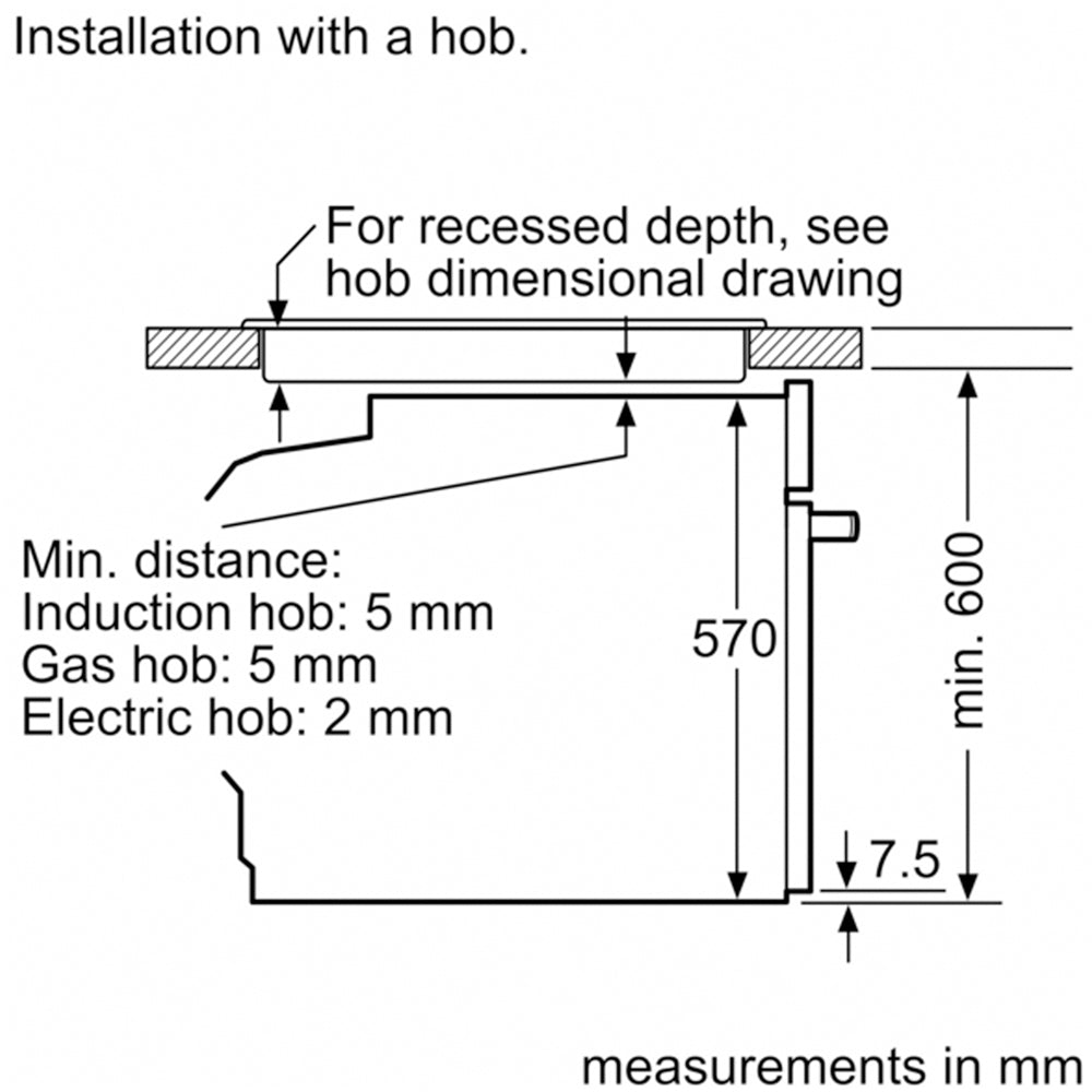 Bosch HQA534BW3B Series 4 71L Built-In Electric Single Oven White - A+ Rated
