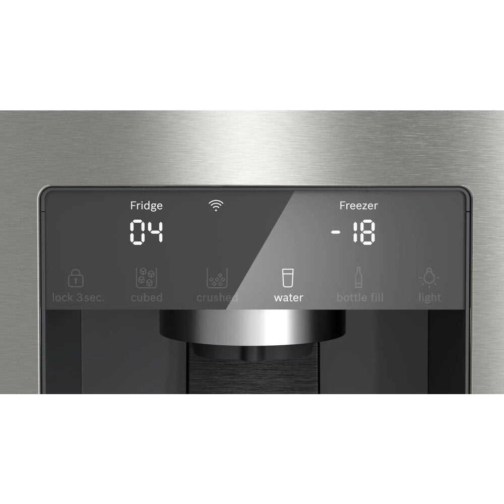 Bosch KFD96APEA Series 6 Plumbed Frost Free American Fridge Freezer Stainless Steel - E Rated