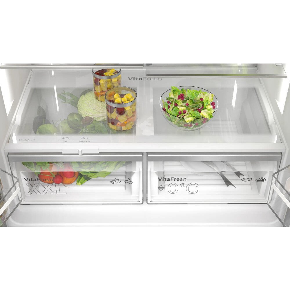Bosch KFD96APEA Series 6 Plumbed Frost Free American Fridge Freezer Stainless Steel - E Rated