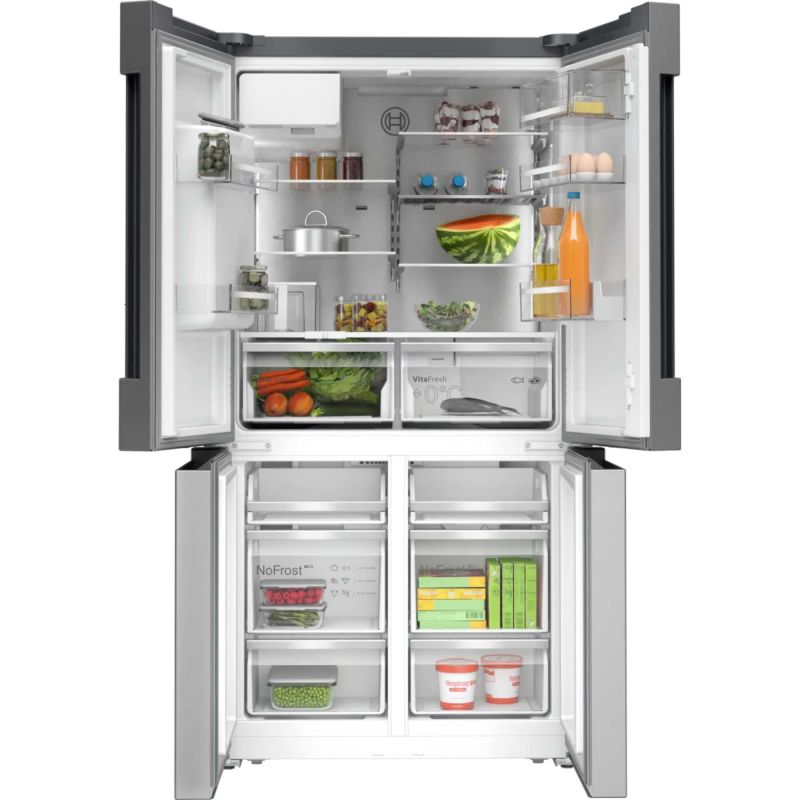 Bosch KFI96APEAG Series 6 Wifi Connected Non-Plumbed Frost Free American Fridge Freezer Stainless Steel - E Rated