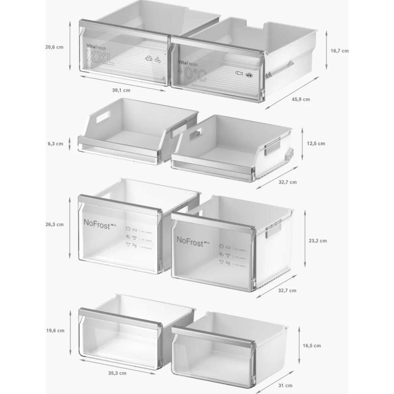 Bosch KFI96APEAG Series 6 Wifi Connected Non-Plumbed Frost Free American Fridge Freezer Stainless Steel - E Rated