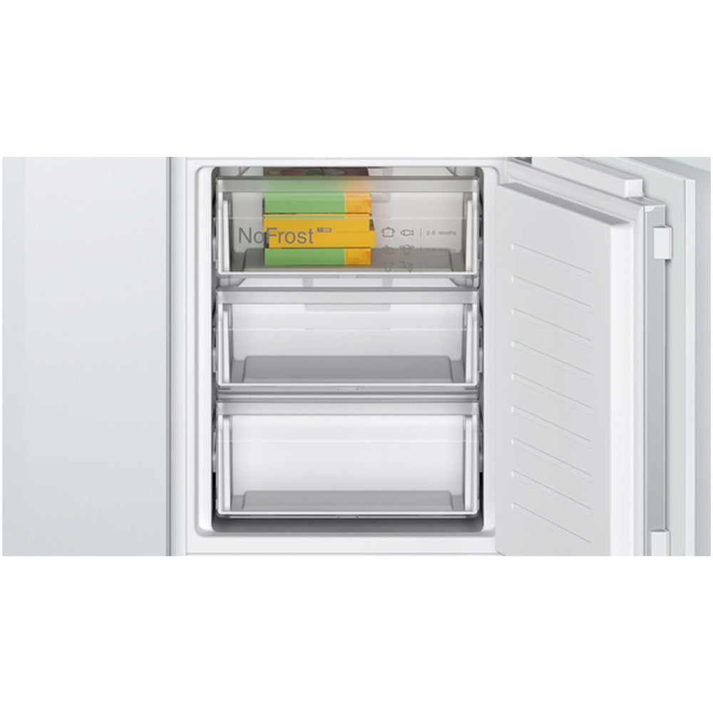 Bosch KIN86NFE0G Series 2 Fully Integrated 60/40 Fridge Freezer Frost Free White - E Rated