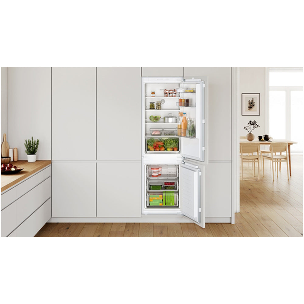 Bosch KIN86NFE0G Series 2 Fully Integrated 60/40 Fridge Freezer Frost Free White - E Rated