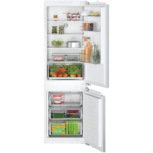 Bosch KIN86NFE0G Series 2 Fully Integrated 60/40 Fridge Freezer Frost Free White - E Rated