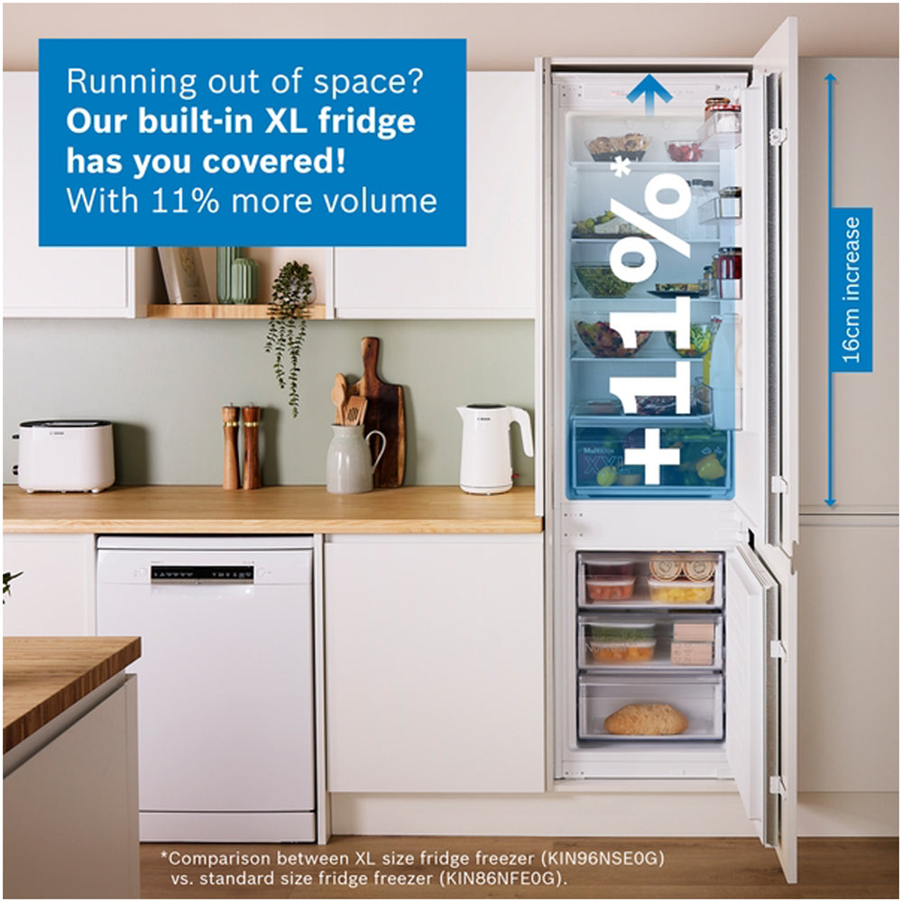 Bosch KIN96NSE0G Series 2 Fully Integrated 60-40 Fridge Freezer Frost Free - E Rated