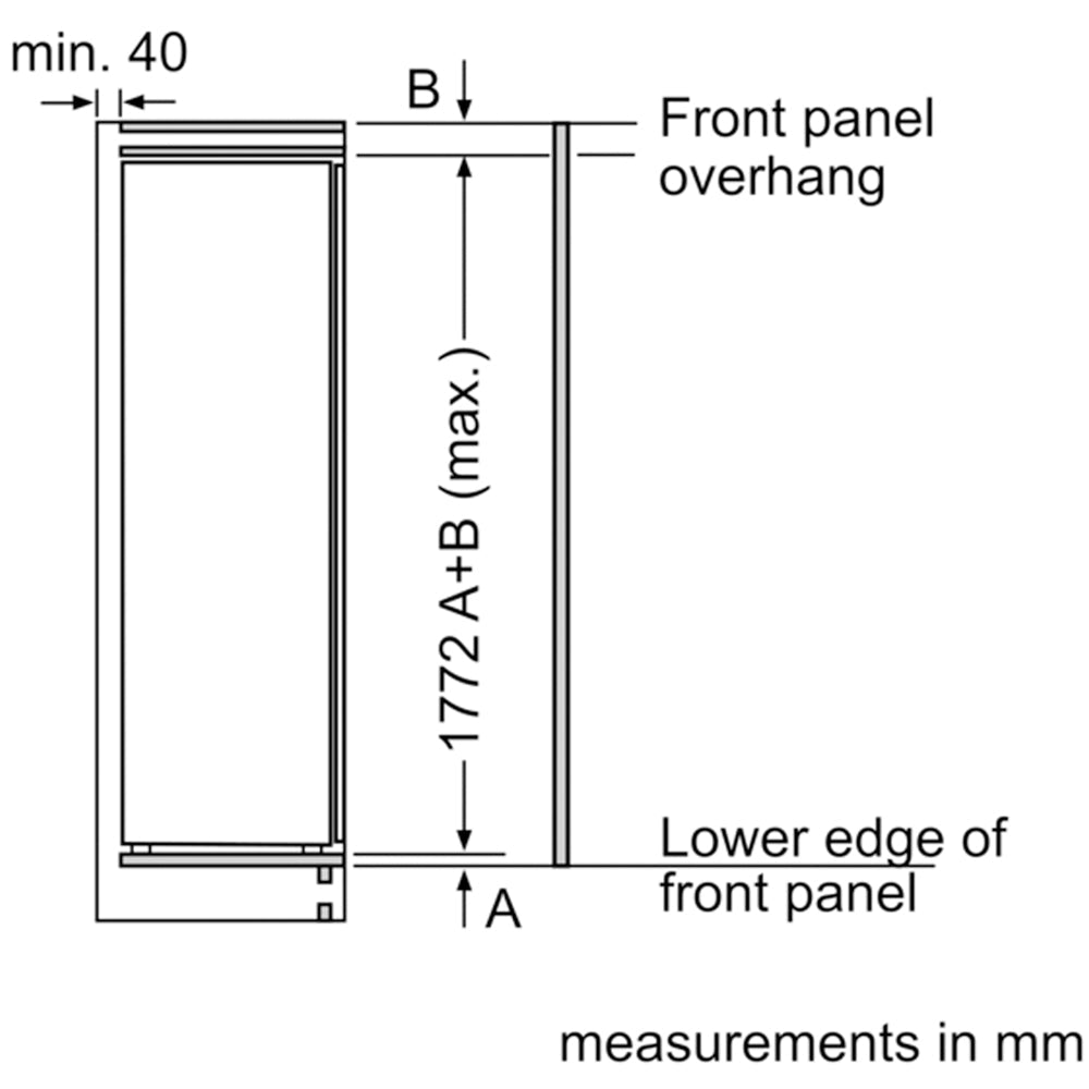 Bosch KIR81ADD0G Series 6 Fully Integrated Larder Fridge White - D Rated