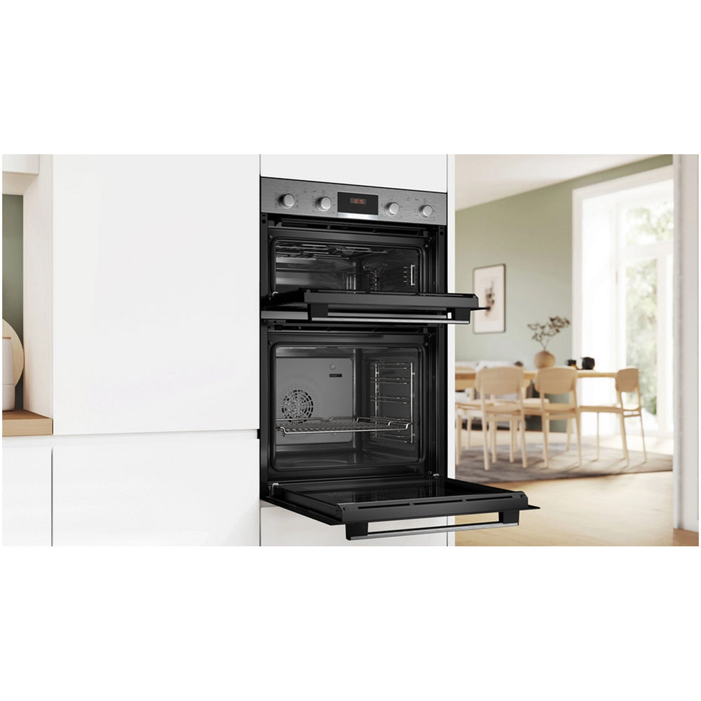 Bosch MBA533BS3B Series 4 60cm Built In Double Electric Oven Stainless Steel