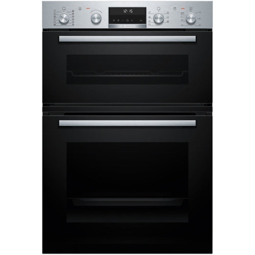 Bosch MBA578BS7B Series 6 Built-In Electric Double Oven Stainless Steel - A Rated