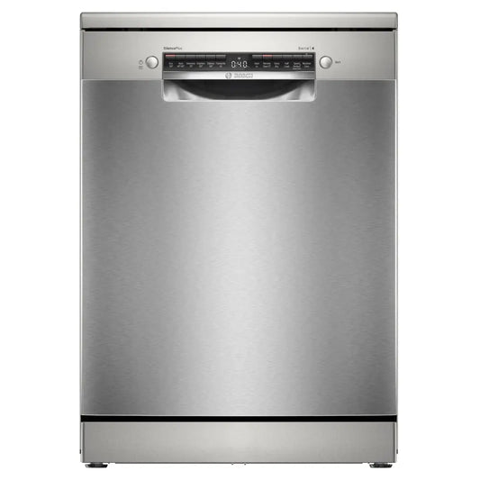 Bosch SMS4EMI06G Series 4 Wifi Connected Freestanding Full Size Dishwasher - Silver Inox with 14 Place Settings