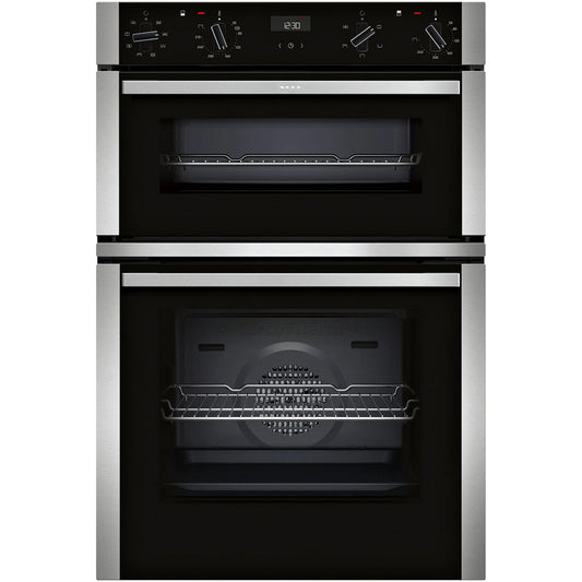 Neff U1ACE2AN3B N50 60cm Built In Electric Double Oven Stainless Steel