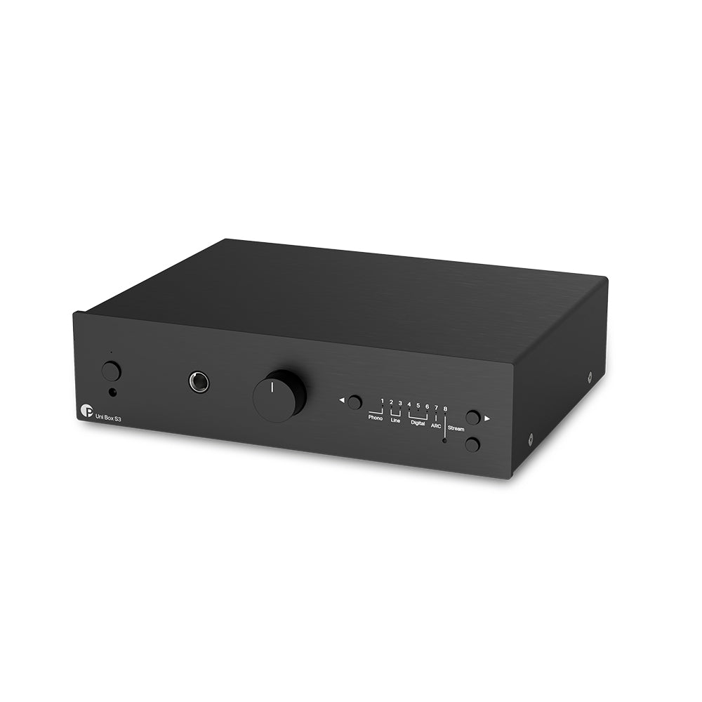 Pro-Ject Uni Box S3 Integrated Streaming Amplifier with Bluetooth and Built In Phono Stage Black
