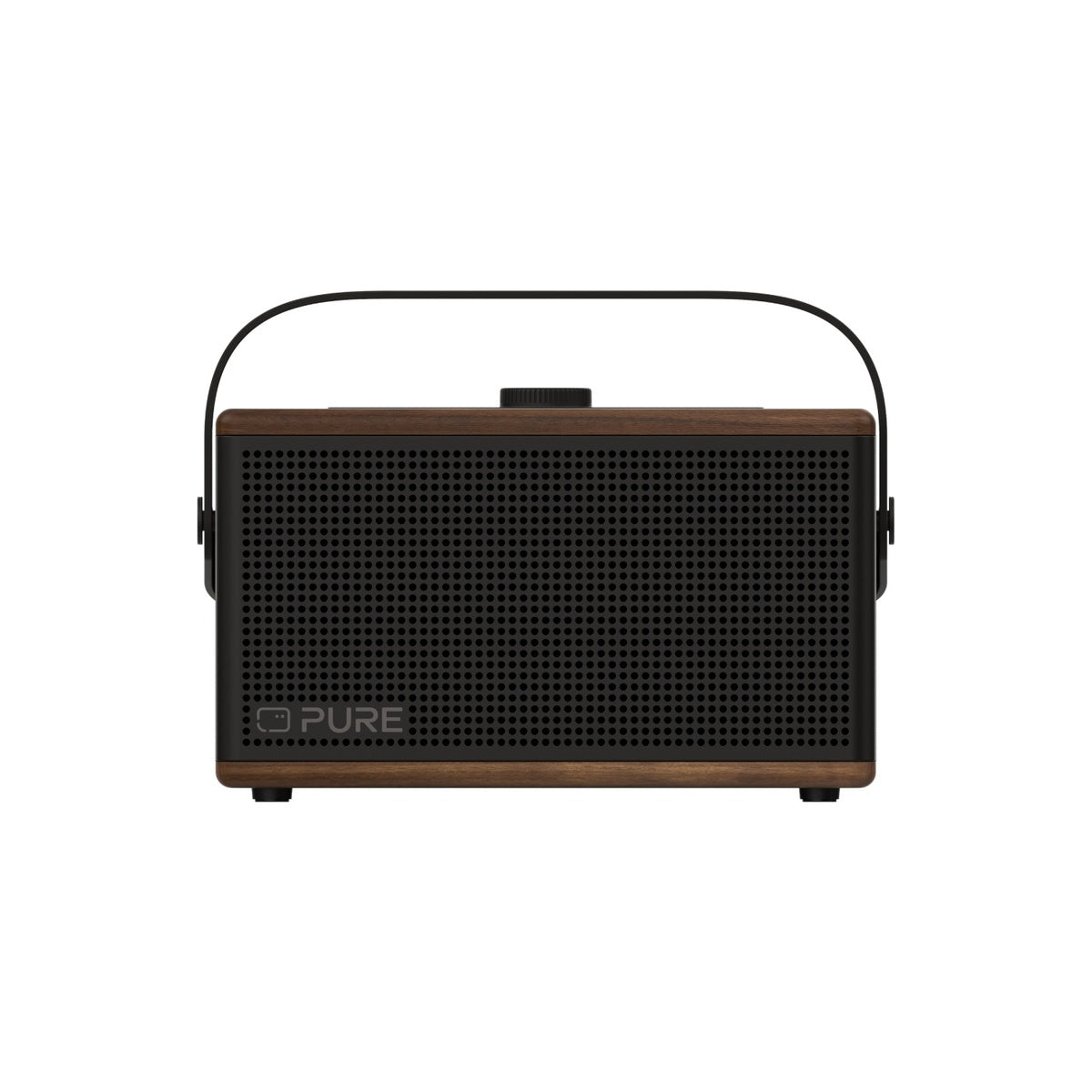 Pure Classic Aura Portable Bluetooth Speaker with Ambient Lighting - Coffee Brown Walnut