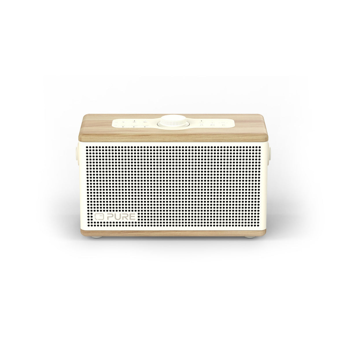 Pure Classic Aura Portable Bluetooth Speaker with Ambient Lighting - Cotton White Oak