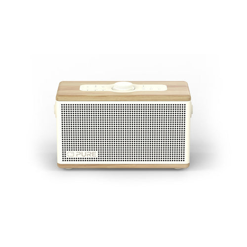 Pure Classic Aura Portable Bluetooth Speaker with Ambient Lighting - Cotton White Oak